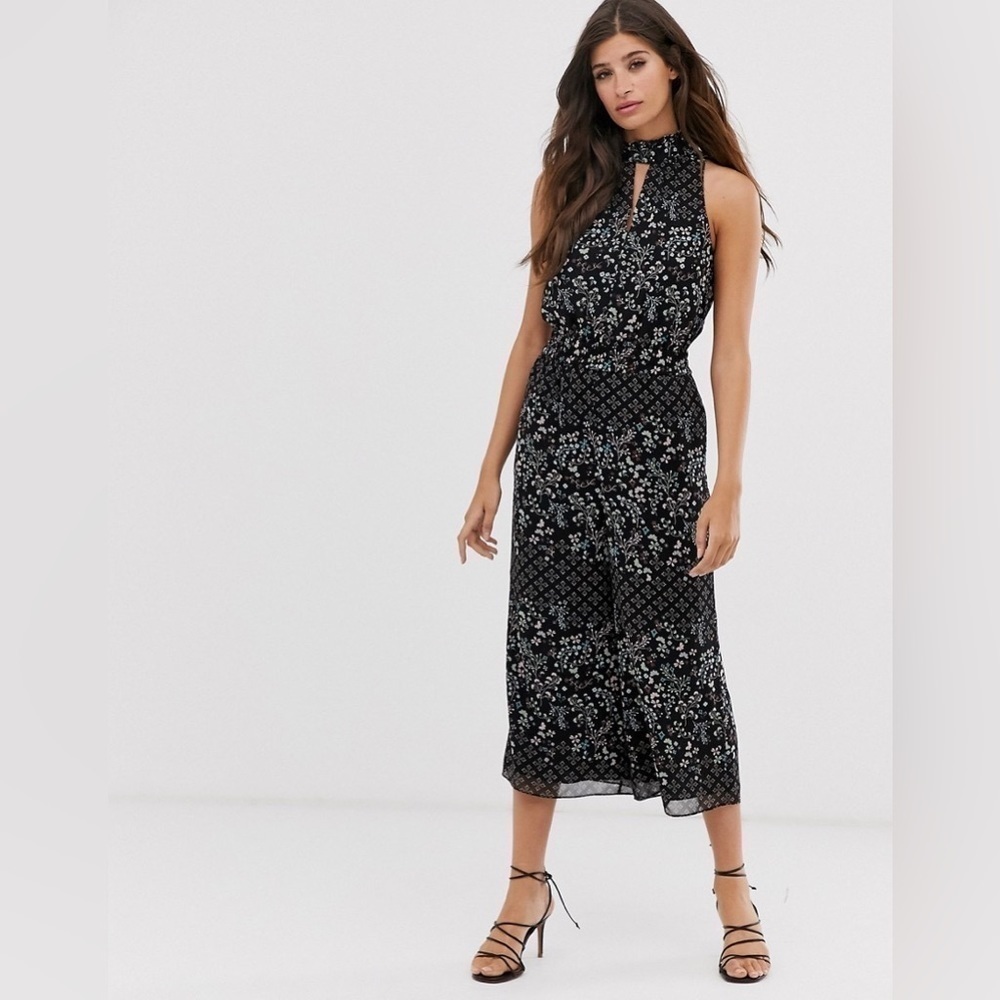 Ted Baker Marcila Hazel Halter Neck Wide Leg Floral Jumpsuit - XS - Picture 9 of 14